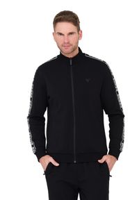 Guess - GUESS Czarna męska bluza dresowa, Rozmiar XXL. Typ kołnierza: bez kaptura. Kolor: czarny. Materiał: dresówka #5