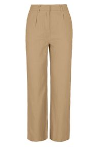 Volcano - Spodnie z lnem R-GITTA. Materiał: len. Wzór: gładki. Styl: elegancki, klasyczny #1