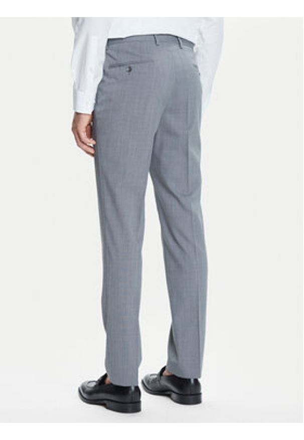 BOSS Garnitur H-Huge 50546087 Szary Slim Fit. Kolor: szary. Materiał: syntetyk, wełna