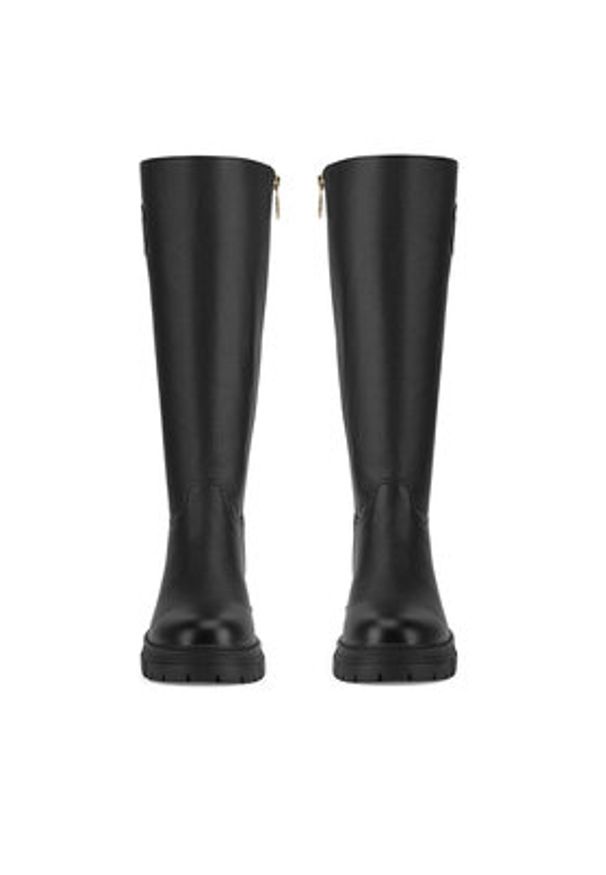 MEXX Oficerki MI001805143W Czarny. Kolor: czarny. Materiał: skóra