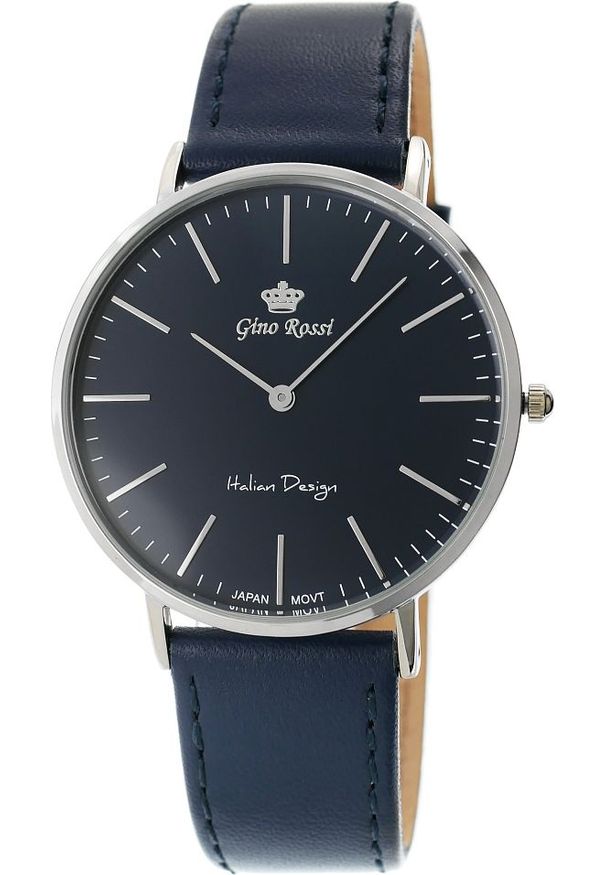 Zegarek Gino Rossi męski Blend Slim czarny (11014A-6F1). Kolor: czarny