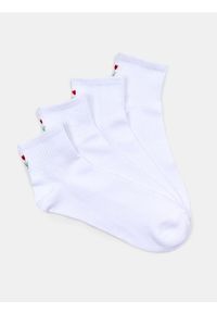 Sinsay - Prążkowane skarpetki 4 pack - biały. Kolor: biały. Materiał: prążkowany #1