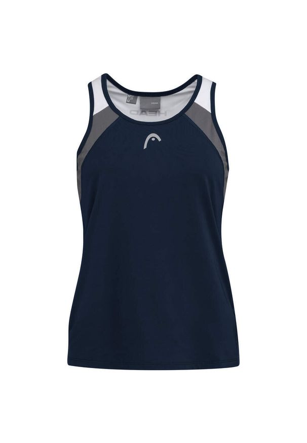 Head - Koszulka bez rękawów damska CLUB 22 Tank Top. Kolor: niebieski. Materiał: poliester. Długość rękawa: bez rękawów. Sport: tenis