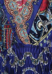 Born2be - Niebieska Kopertowa Sukienka w Etniczny Wzór Matanira. Okazja: na co dzień. Kolor: niebieski. Materiał: materiał. Długość rękawa: krótki rękaw. Sezon: lato. Typ sukienki: kopertowe. Styl: wakacyjny, elegancki, casual, boho, etno. Długość: maxi #8