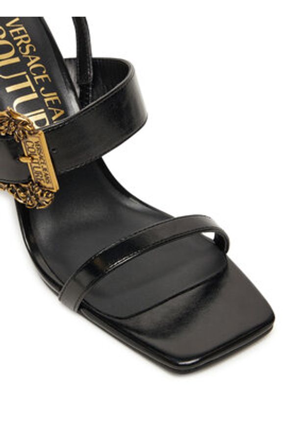 Versace Jeans Couture Sandały 79VA3S71 Czarny. Kolor: czarny. Materiał: skóra
