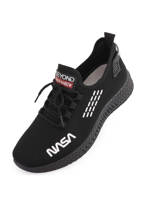 Nasa - Czarne Sneakers NASA dla Mężczyzn 42 - Styl Kosmiczny. Kolor: czarny. Materiał: syntetyk, materiał