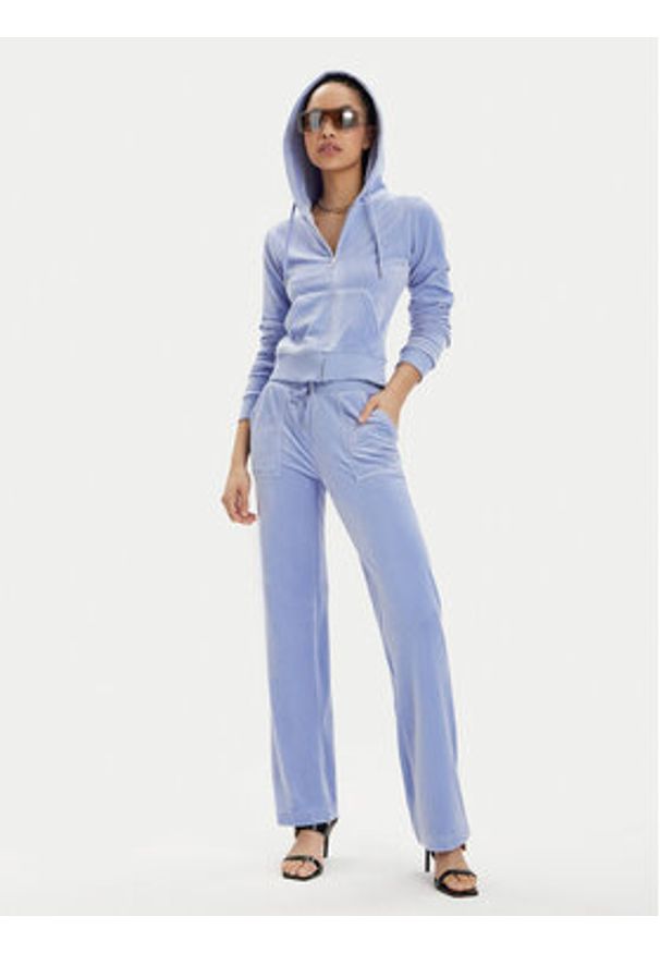 Juicy Couture Spodnie dresowe Del Ray JCAP180 Niebieski Regular Fit. Kolor: niebieski. Materiał: syntetyk