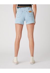 Wrangler - DAMSKIE SZORTY JEANSOWE WRANGLER MOM SHORT CLOUD NINE W22D-ZH-25E. Materiał: jeans