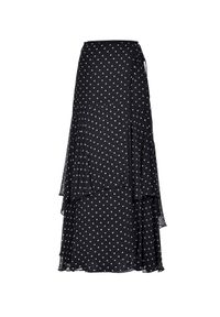 Pinko - PINKO - Spódnica maxi Polka Dot. Kolor: czarny. Długość: długie. Wzór: grochy. Styl: elegancki #3