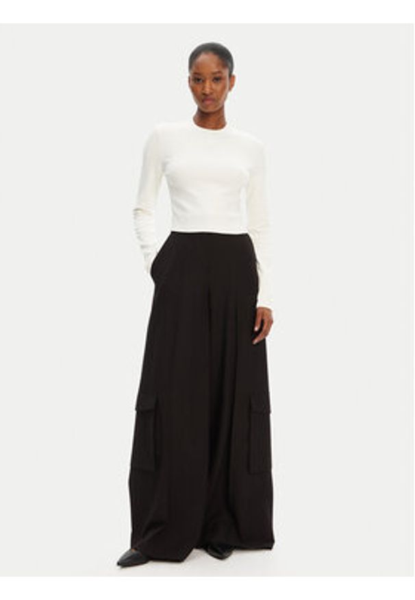 Hugo - HUGO Bluzka Dafilomena_3 50518378 Écru Slim Fit. Materiał: bawełna