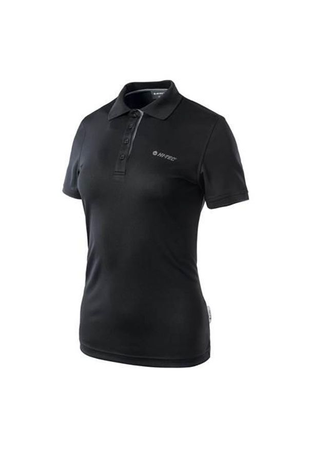 Hi-tec - Koszulka sportowa damska Hi-Tec Site. Typ kołnierza: polo. Kolor: czarny. Styl: sportowy