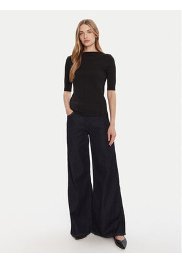 Calvin Klein Bluzka LV044C217G Czarny Slim Fit. Kolor: czarny. Materiał: bawełna