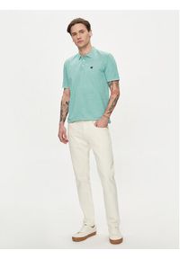 Wrangler Polo Refined 112350393 Zielony Regular Fit. Typ kołnierza: polo. Kolor: zielony. Materiał: bawełna