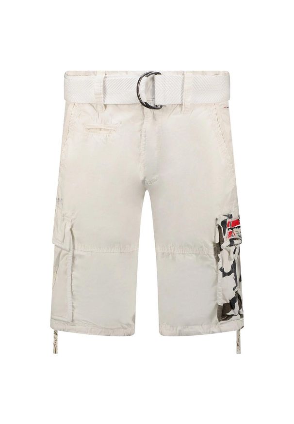 Bermudy Geographical Norway PASTEQUE EO MEN 063 biały męska (SX1425H/GNO-White). Kolor: biały. Sport: turystyka piesza