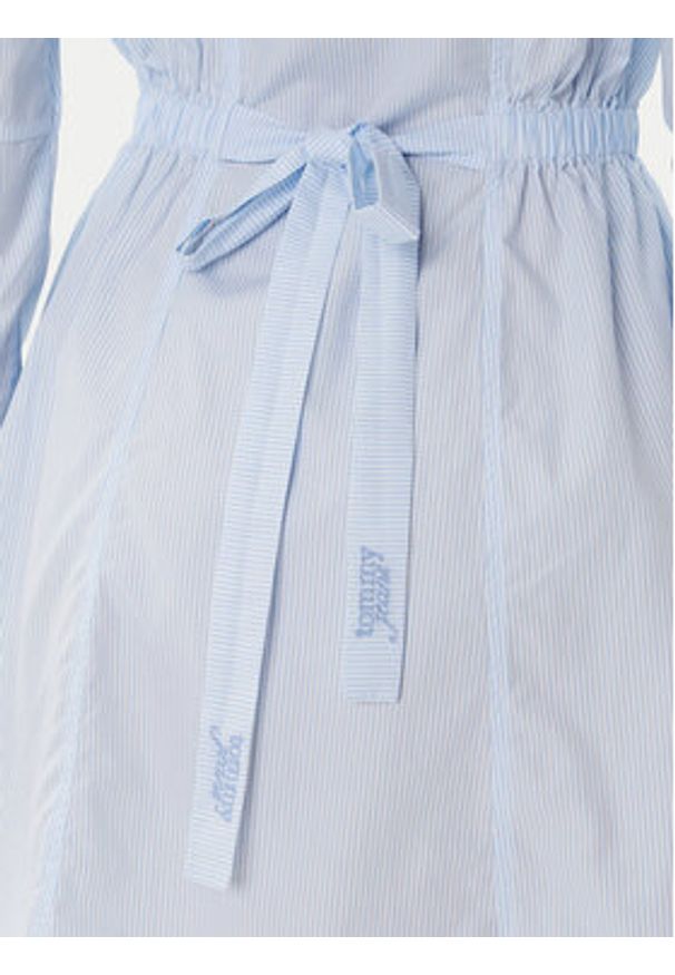 Tommy Jeans Sukienka koszulowa DW0DW21744 Błękitny Regular Fit. Kolor: niebieski. Materiał: bawełna. Typ sukienki: koszulowe