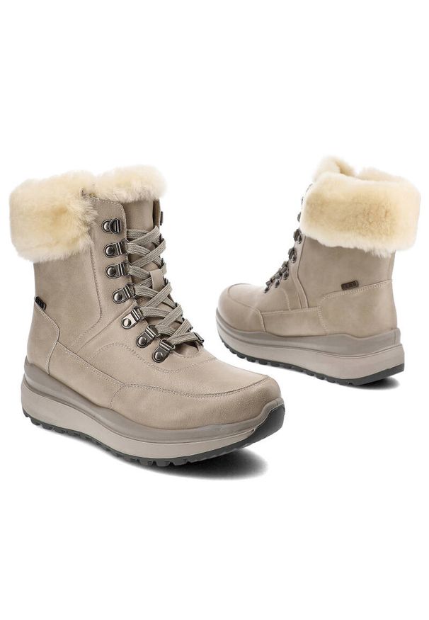 Beżowe Botki G-Comfort Ocieplane Buty Damskie. Okazja: na co dzień. Zapięcie: zamek. Kolor: beżowy. Materiał: futro, materiał, syntetyk. Sezon: zima. Obcas: na obcasie. Styl: elegancki, casual. Wysokość obcasa: niski
