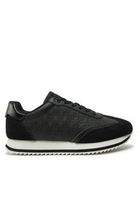 Calvin Klein Sneakersy Runner Lace Up - Mono Mix HW0HW02294 Czarny. Kolor: czarny. Materiał: skóra #1