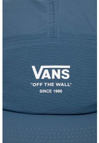Vans czapka z daszkiem kolor niebieski z nadrukiem. Kolor: niebieski. Wzór: nadruk #2