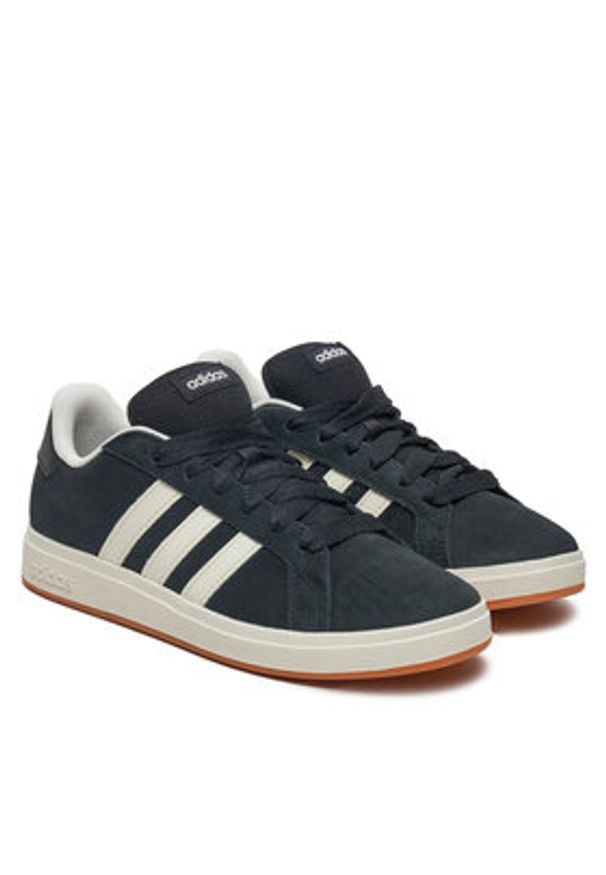 Adidas - adidas Sneakersy Grand Court 00s JH6178 Czarny. Kolor: czarny. Materiał: zamsz, skóra