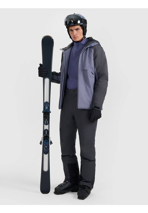 4f - 4F Kurtka narciarska membrana 5000 męska - granatowa XL. Kolor: niebieski. Materiał: poliester, materiał. Sezon: zima