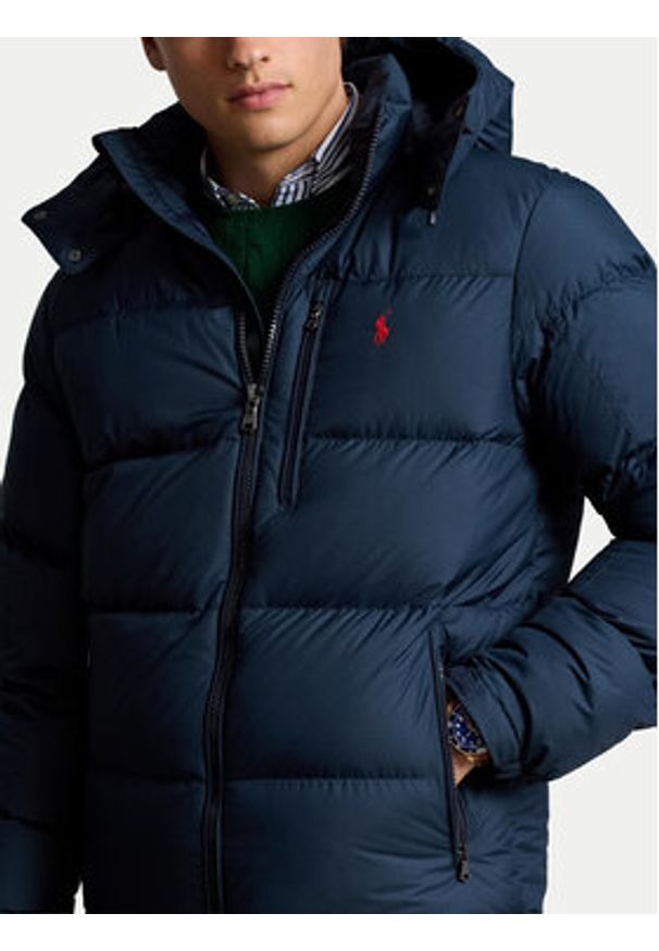Polo Ralph Lauren Kurtka puchowa 710968278003 Granatowy Regular Fit. Typ kołnierza: polo. Kolor: niebieski. Materiał: syntetyk