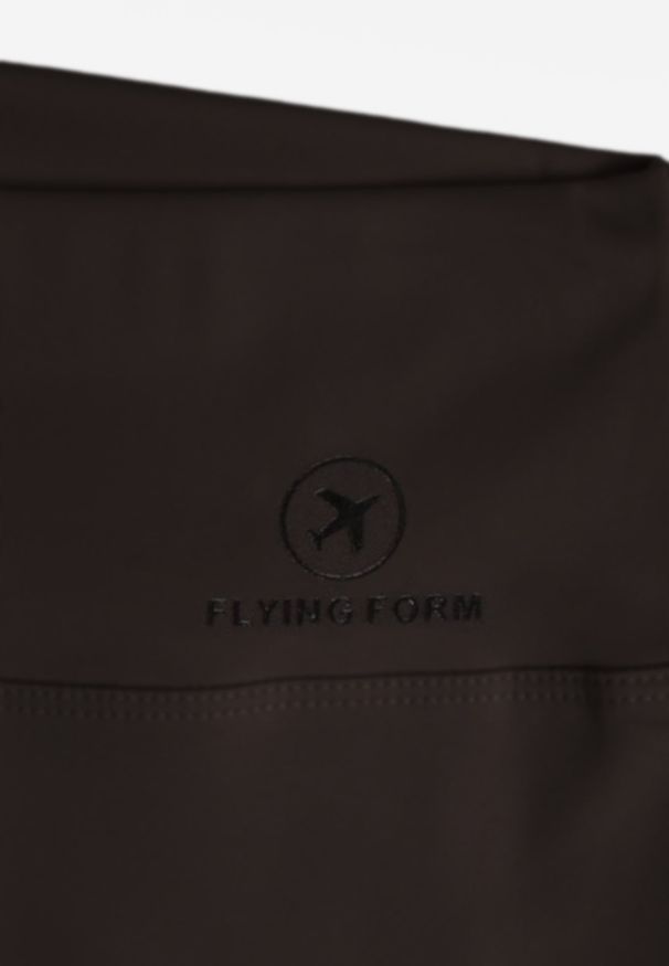 Renee - Brązowe Szorty Bikery High Waist z Wyszczuplającym Pasem Briarrose. Okazja: na co dzień. Stan: podwyższony. Kolor: brązowy. Materiał: len. Styl: sportowy, casual