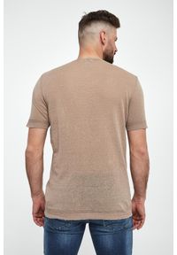 Liu Jo - T-shirt męski lniany LIU JO. Materiał: len #4