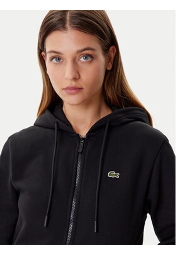 Lacoste Bluza SF5256 Czarny Regular Fit. Kolor: czarny. Materiał: bawełna