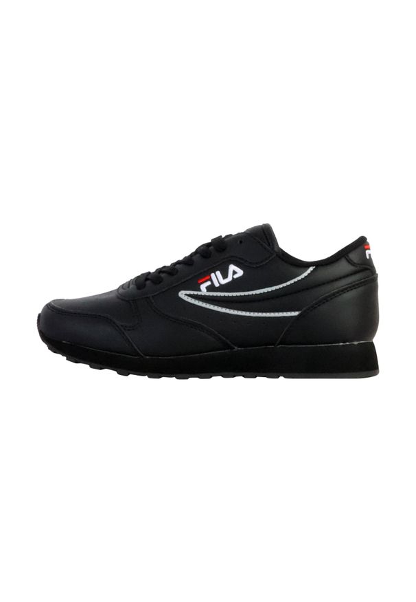 Sneakersy damskie Fila Orbit Low. Okazja: na co dzień. Kolor: czarny. Materiał: syntetyk, materiał. Sport: turystyka piesza