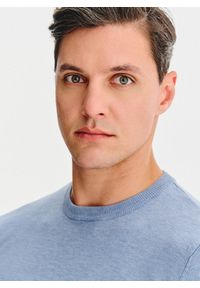 Pako Lorente - PAKO LORENTE – Niebieski sweter męski o-neck. Okazja: na co dzień. Kolor: niebieski. Materiał: wiskoza, poliester. Sezon: jesień. Styl: casual #5