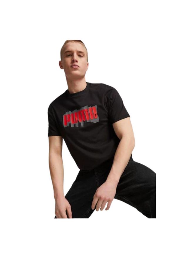 Puma Koszulka Graphics Wording 67447501. Kolor: czarny