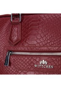 Wittchen - Damska torba na laptopa 13" ze skóry croco bordowa. Kolor: czerwony. Materiał: skóra. Styl: klasyczny, casual, elegancki, glamour #3