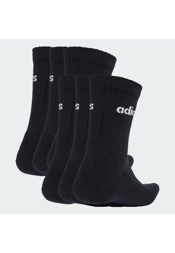 Adidas - Skarpety Linear Crew Socks Cushioned 6 Pair Pack. Kolor: biały, wielokolorowy, czarny