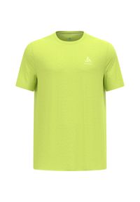 Odlo - Koszulka z krótkim rękawem męska ODLO Essential Linencool T-Shirt Crew Neck. Kolor: zielony, wielokolorowy, szary. Długość rękawa: krótki rękaw. Długość: krótkie