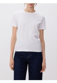 Reserved - T-shirt regular - biały. Kolor: biały. Materiał: bawełna, dzianina