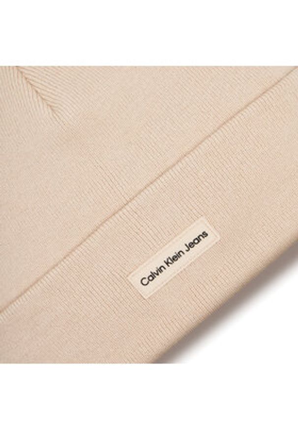 Calvin Klein Jeans Czapka Inst Patch Beanie K60K612322 Różowy. Kolor: różowy. Materiał: materiał