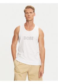 BOSS - Boss Tank top 50491711 Biały Regular Fit. Kolor: biały. Materiał: bawełna