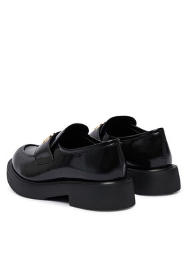 Love Moschino - LOVE MOSCHINO Loafersy JA10404G0NJD0000 Czarny. Kolor: czarny. Materiał: skóra