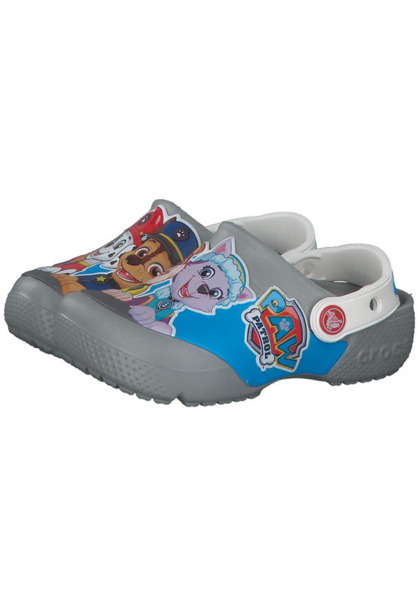 Buty do chodzenia dla dzieci Crocs Fun Lab Paw Patrol Clog. Zapięcie: bez zapięcia. Kolor: szary. Materiał: syntetyk, materiał. Sezon: lato. Styl: wakacyjny