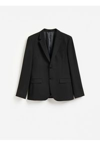 Reserved - Marynarka slim fit z domieszką wiskozy - czarny. Kolor: czarny. Materiał: wiskoza #1