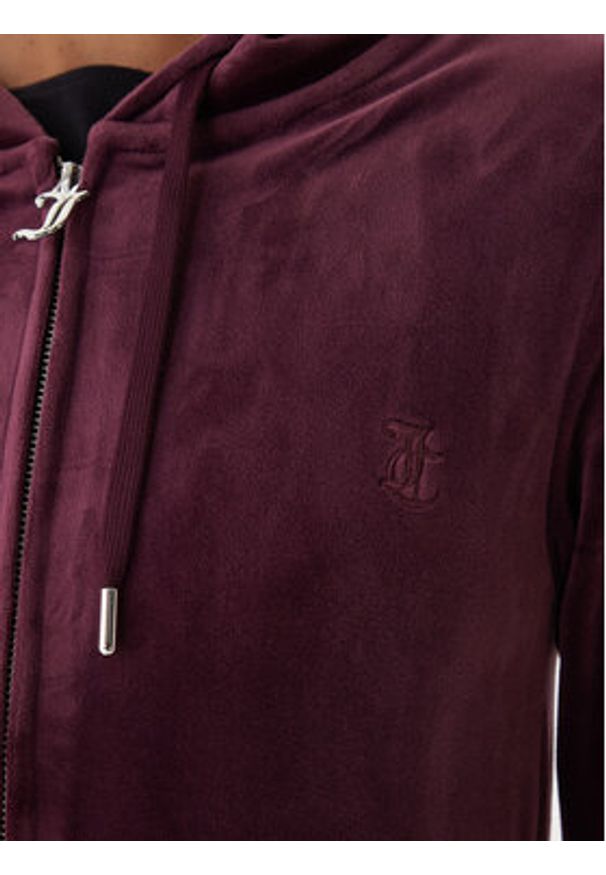 Juicy Couture Bluza Robertson JCAP176 Bordowy Slim Fit. Kolor: czerwony. Materiał: syntetyk
