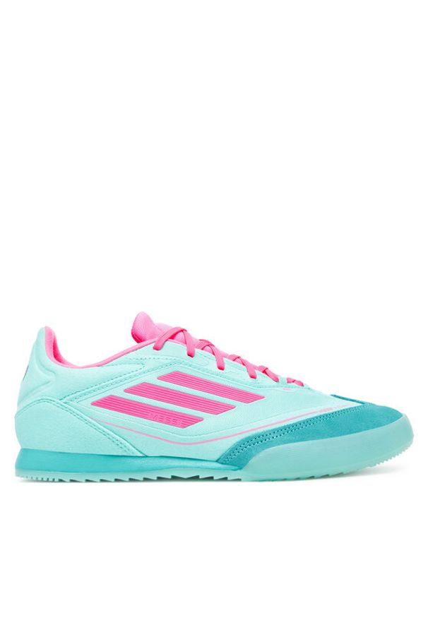 Adidas - adidas Buty do piłki nożnej F50 Messi Freestyle Indoor JH8831 Turkusowy. Kolor: turkusowy. Materiał: materiał