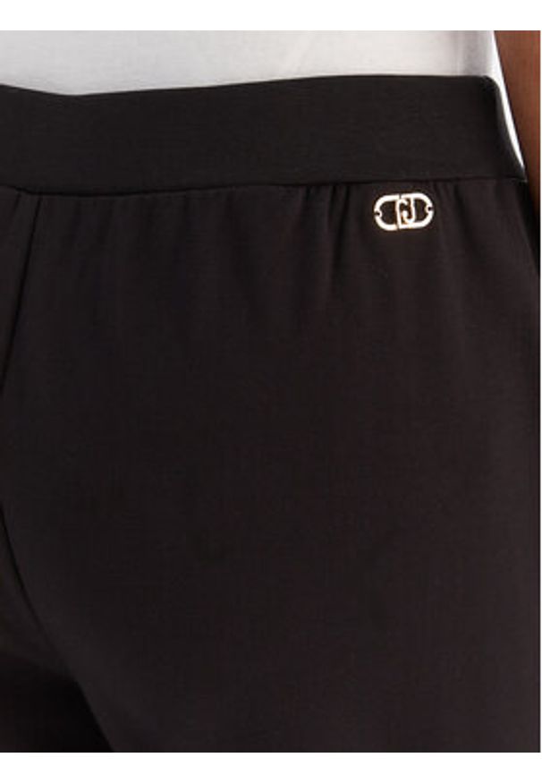 Liu Jo Sport Spodnie dresowe TF5155 FS576 Czarny Regular Fit. Kolor: czarny. Materiał: syntetyk