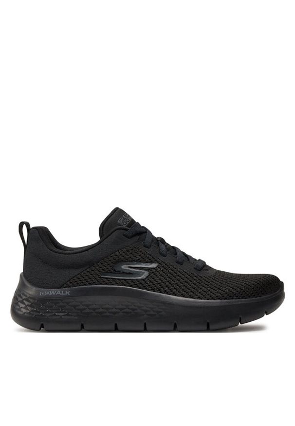 skechers - Skechers Sneakersy Go Walk Flex 124952/BBK Czarny. Kolor: czarny. Materiał: materiał