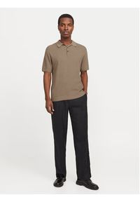 Jack & Jones - Jack&Jones Polo Cooper 12271483 Beżowy Regular Fit. Typ kołnierza: polo. Kolor: beżowy. Materiał: bawełna #4