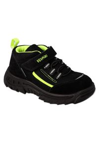 Befado obuwie dziecięce black/green 515X004 czarne. Zapięcie: rzepy. Kolor: czarny. Materiał: syntetyk, materiał