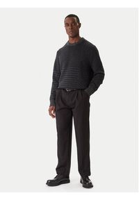 Calvin Klein Sweter LV04LD306G Szary Regular Fit. Kolor: szary. Materiał: wełna #3