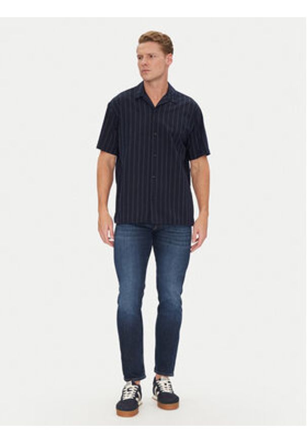 Jack & Jones - Jack&Jones Koszula Luke 12271099 Granatowy Relaxed Fit. Kolor: niebieski. Materiał: syntetyk