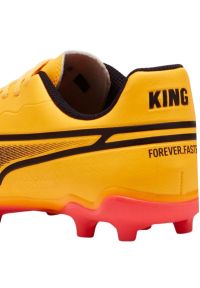 Buty piłkarskie Puma King Match FG/AG Jr 107573 05 żółte. Kolor: żółty. Materiał: materiał, mikrofibra. Szerokość cholewki: normalna. Sport: piłka nożna #4