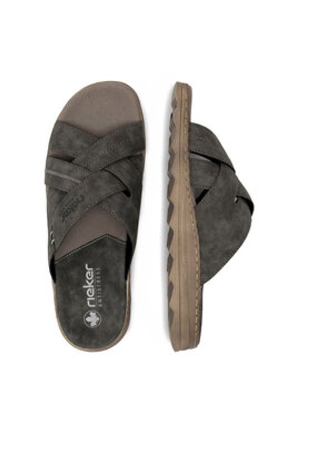 Rieker Klapki 21690-45 Szary. Kolor: szary. Materiał: syntetyk